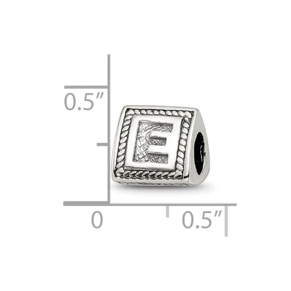 Kazi Luxury Sterling Silver Reflections Letter E … - image 5